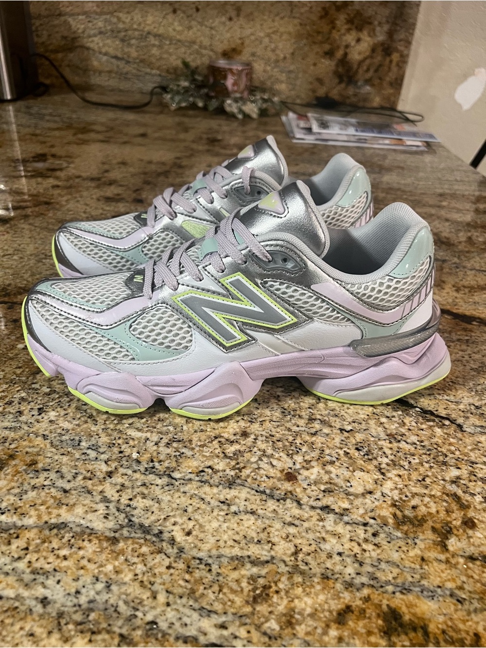 New Balance Women's Pastel Mesh Sneakers - Gray, Mint & Lavender Unisex